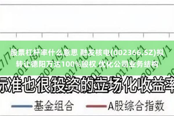 股票杠杆率什么意思 融发核电(002366.SZ)拟转让德阳万达100%股权 优化公司业务结构