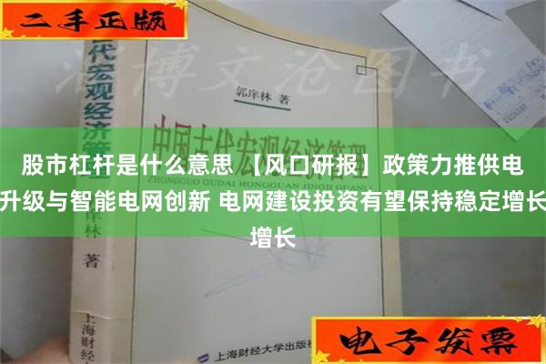 股市杠杆是什么意思 【风口研报】政策力推供电升级与智能电网创新 电网建设投资有望保持稳定增长