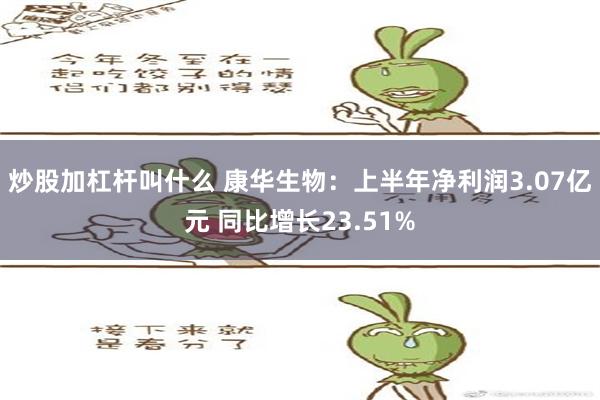 炒股加杠杆叫什么 康华生物：上半年净利润3.07亿元 同比增长23.51%