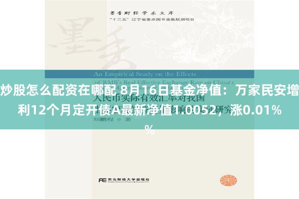 炒股怎么配资在哪配 8月16日基金净值：万家民安增利12个月定开债A最新净值1.0052，涨0.01%