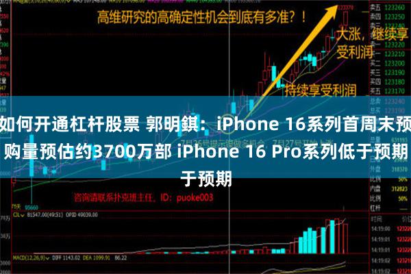 如何开通杠杆股票 郭明錤：iPhone 16系列首周末预购量预估约3700万部 iPhone 16 Pro系列低于预期