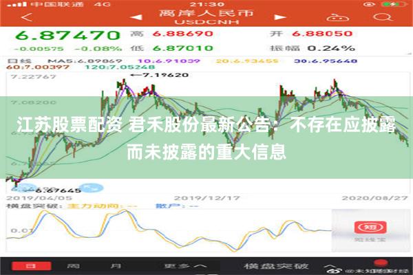 江苏股票配资 君禾股份最新公告：不存在应披露而未披露的重大信息